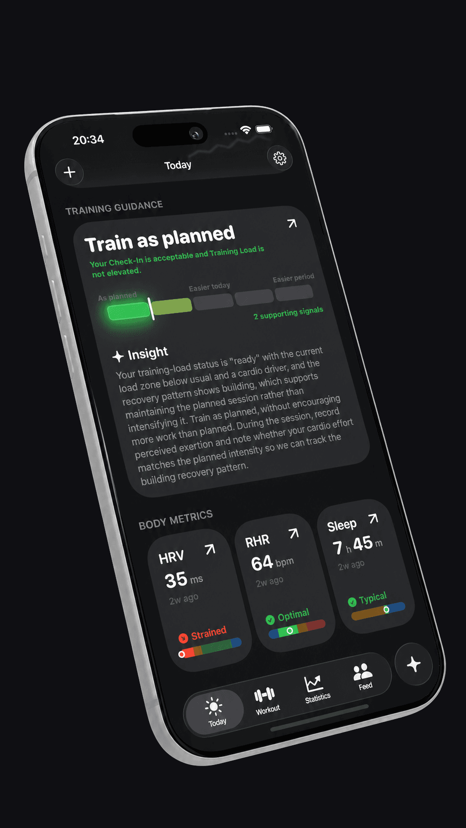 Genova recovery analytics screen